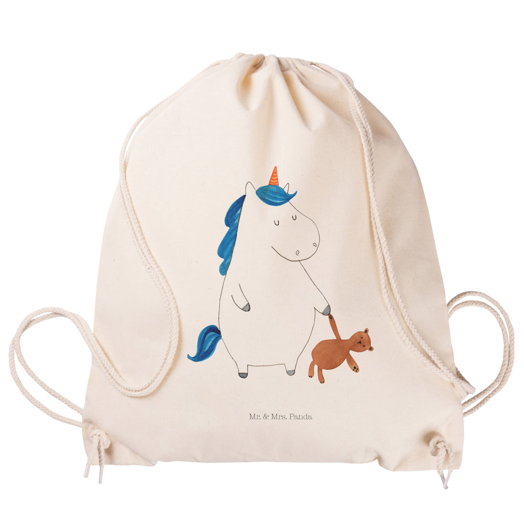 Sportbeutel Einhorn Teddy Turnbeutel, Beutel, Sporttasche, Tasche, Stoffbeutel, Einhorn, Einhörner, Einhorn Deko, Pegasus, Unicorn, schlafen, gute Nacht, Single, Bett, Träumen, Freundin, Singleleben