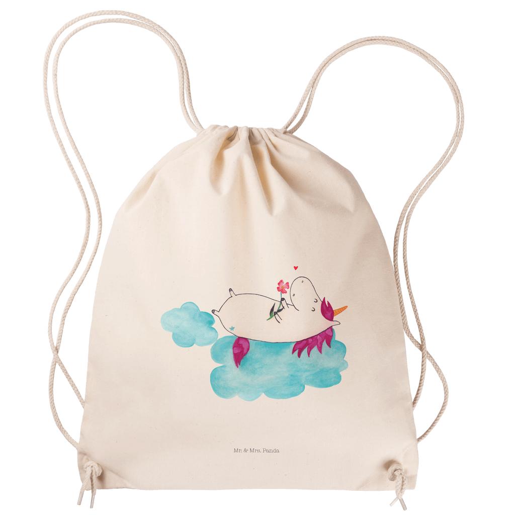 Sportbeutel Einhorn verliebt auf Wolke Turnbeutel, Beutel, Sporttasche, Tasche, Stoffbeutel, Einhorn, Einhörner, Einhorn Deko, Pegasus, Unicorn, verliebt, Liebe, Liebesbeweis, Freundin, Wolke