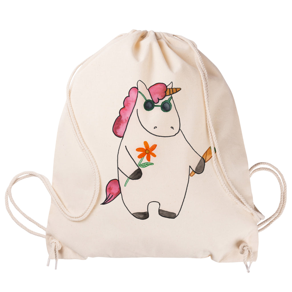 Sportbeutel Einhorn Woodstock Turnbeutel, Beutel, Sporttasche, Tasche, Stoffbeutel, Einhorn, Einhörner, Einhorn Deko, Pegasus, Unicorn, Kiffen, Joint, Zigarette, Alkohol, Party, Spaß. lustig, witzig, Woodstock