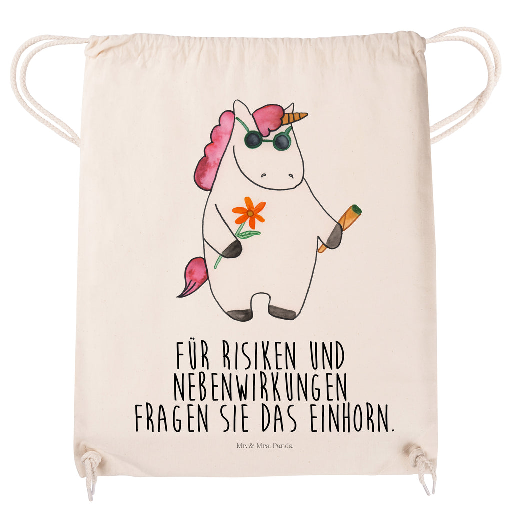 Sportbeutel Einhorn Woodstock Turnbeutel, Beutel, Sporttasche, Tasche, Stoffbeutel, Einhorn, Einhörner, Einhorn Deko, Pegasus, Unicorn, Kiffen, Joint, Zigarette, Alkohol, Party, Spaß. lustig, witzig, Woodstock