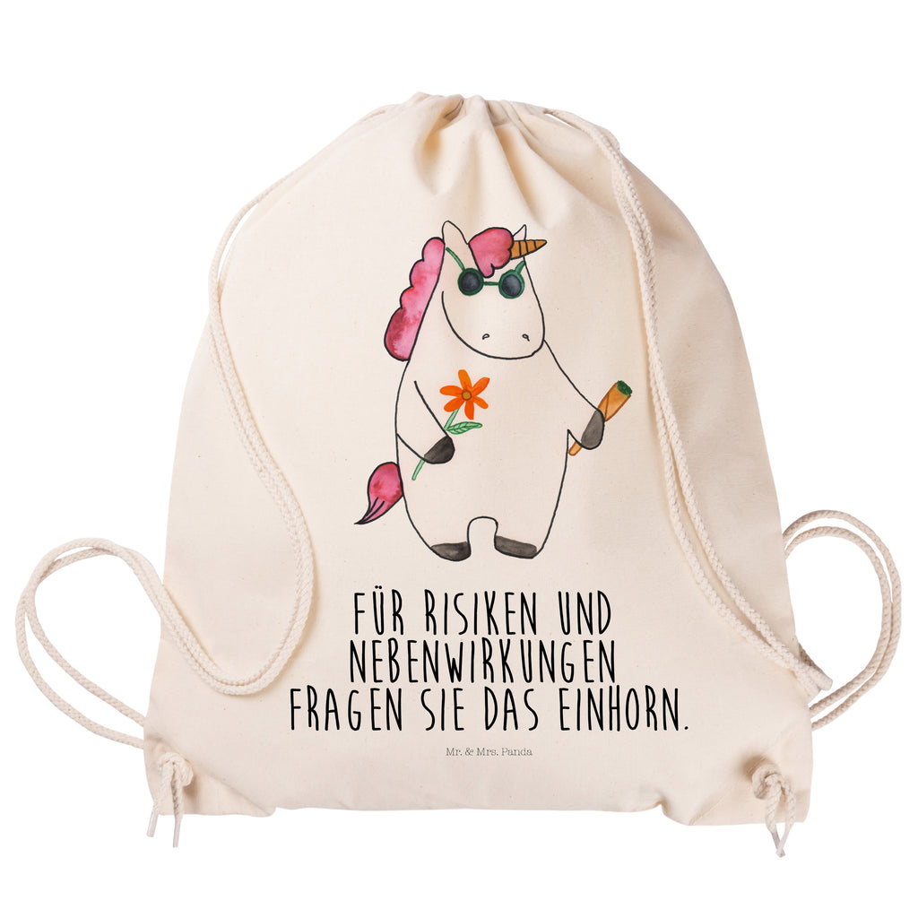 Sportbeutel Einhorn Woodstock Turnbeutel, Beutel, Sporttasche, Tasche, Stoffbeutel, Einhorn, Einhörner, Einhorn Deko, Pegasus, Unicorn, Kiffen, Joint, Zigarette, Alkohol, Party, Spaß. lustig, witzig, Woodstock