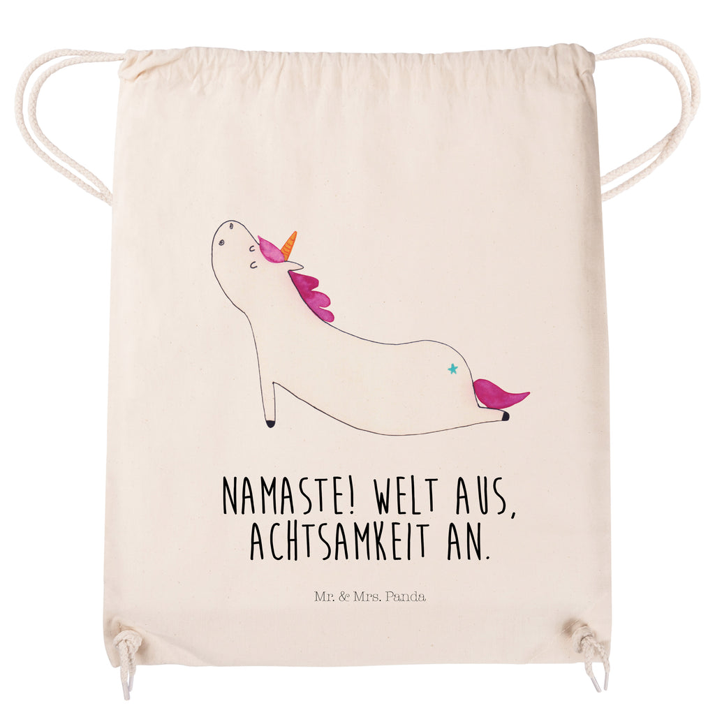 Sportbeutel Einhorn Yoga Turnbeutel, Beutel, Sporttasche, Tasche, Stoffbeutel, Einhorn, Einhörner, Einhorn Deko, Pegasus, Unicorn, Yoga, Namaste, Achtsamkeit, Entspannung, Joga, Yogamatte, Sport, lustig, witzig, süß