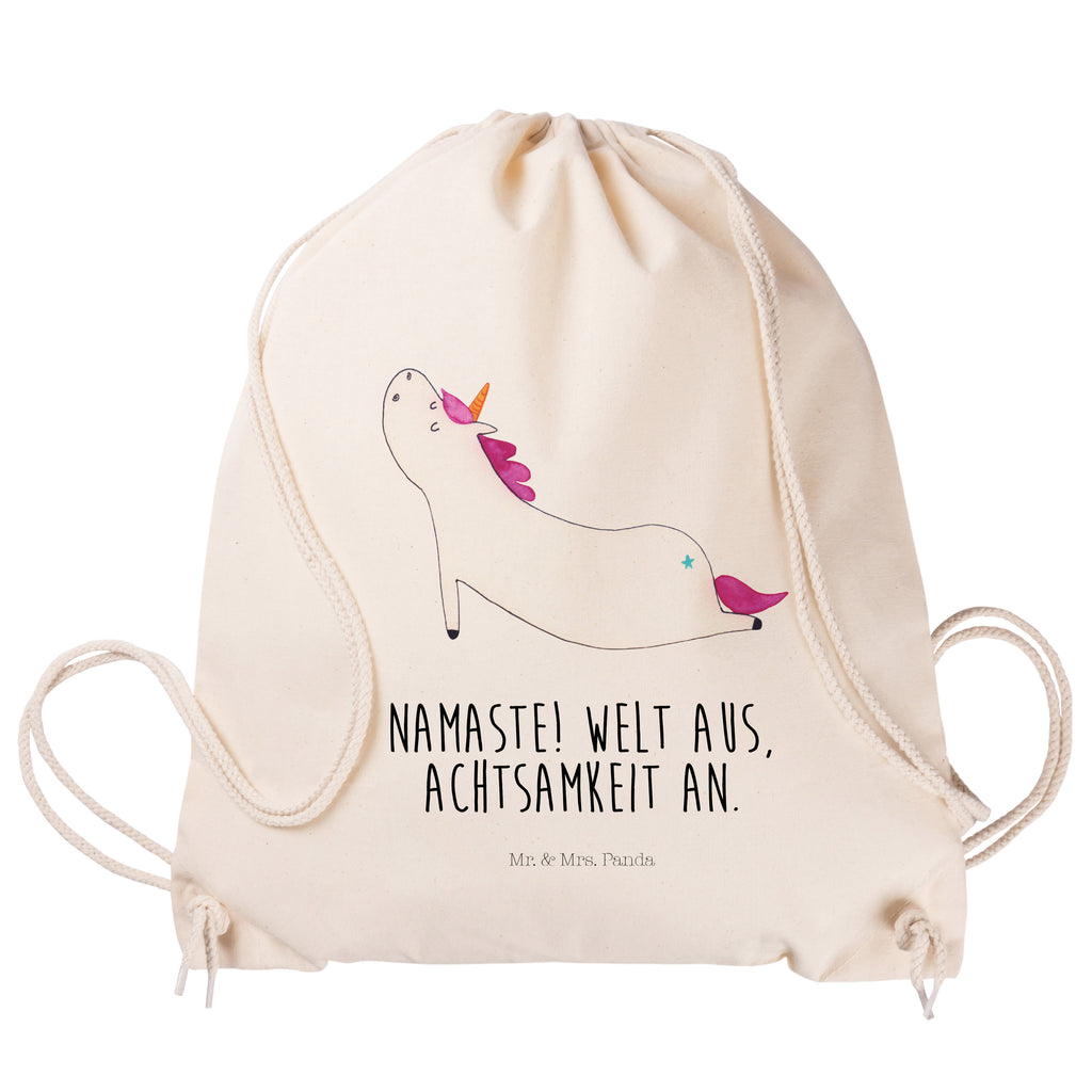 Sportbeutel Einhorn Yoga Turnbeutel, Beutel, Sporttasche, Tasche, Stoffbeutel, Einhorn, Einhörner, Einhorn Deko, Pegasus, Unicorn, Yoga, Namaste, Achtsamkeit, Entspannung, Joga, Yogamatte, Sport, lustig, witzig, süß