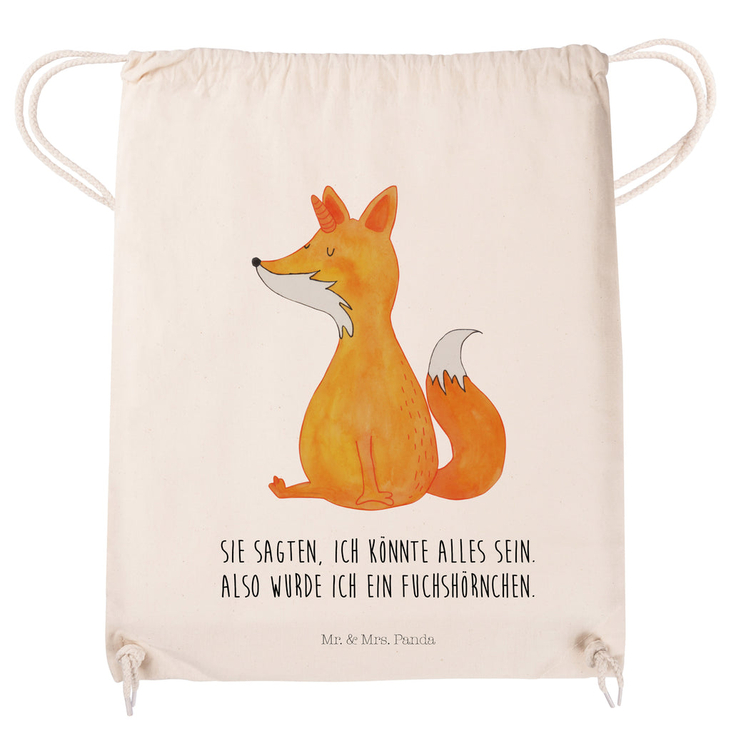 Sportbeutel Fuchshörnchen Turnbeutel, Beutel, Sporttasche, Tasche, Stoffbeutel, Einhorn, Einhörner, Einhorn Deko, Pegasus, Unicorn, Fuchs, Unicorns, Fuchshörnchen, Fuchshorn, Foxycorn, Füchse