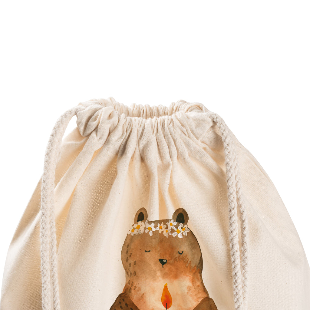 Sportbeutel Kommunion-Bär Turnbeutel, Beutel, Sporttasche, Tasche, Stoffbeutel, Bär, Teddy, Teddybär, Kommunion, Gottes Segen, Taufkerze, katholisch