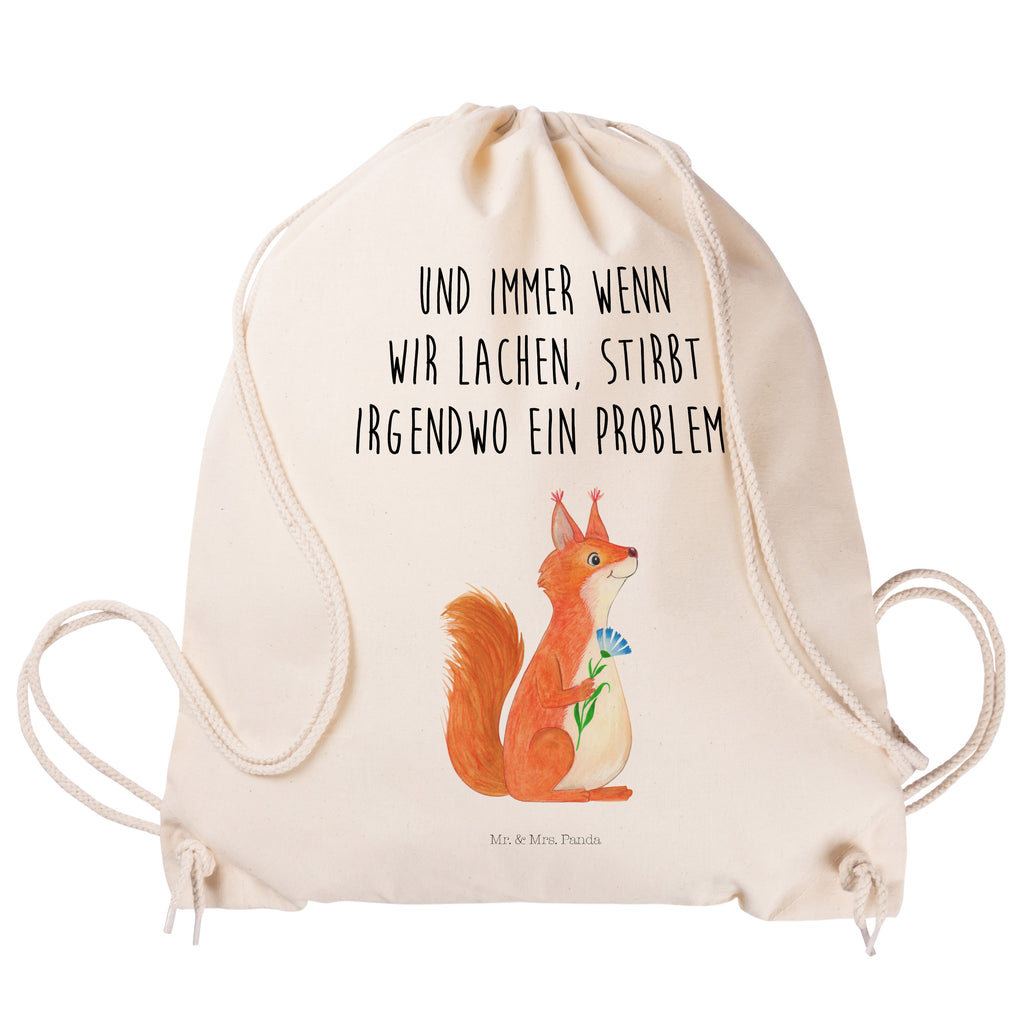 Sportbeutel Eichhörnchen Blume Turnbeutel, Beutel, Sporttasche, Tasche, Stoffbeutel, Tiermotive, Gute Laune, lustige Sprüche, Tiere, Eichhörnchen, Eichhorn, Spruch positiv, Lachen, Spaß, Motivation Sprüche, Motivation Bilder, glücklich Spruch, Spruch Deko