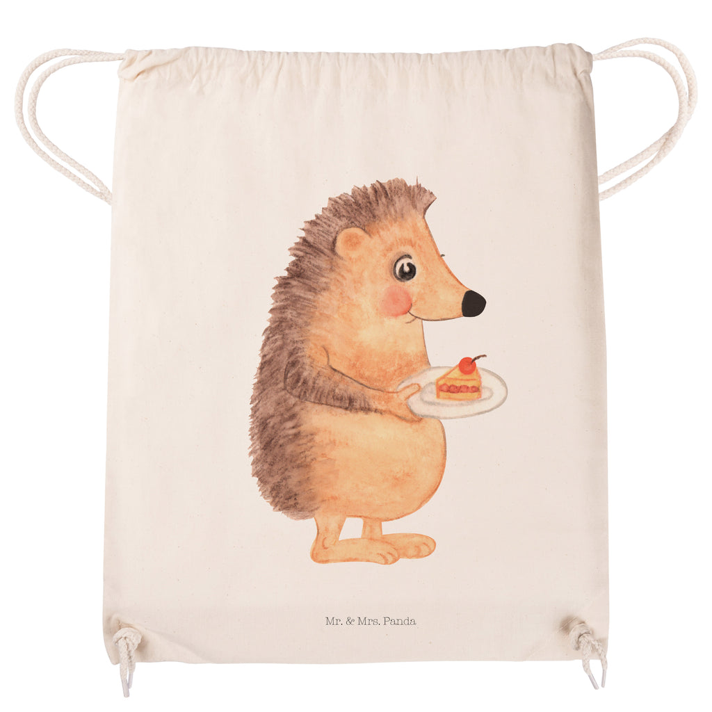 Sportbeutel Igel mit Kuchenstück Turnbeutel, Beutel, Sporttasche, Tasche, Stoffbeutel, Tiermotive, Gute Laune, lustige Sprüche, Tiere, Igel, Essen Spruch, Kuchen, Backen Geschenk, Kuchen backen, Einladung Party, Geburtstagskuchen, Torte