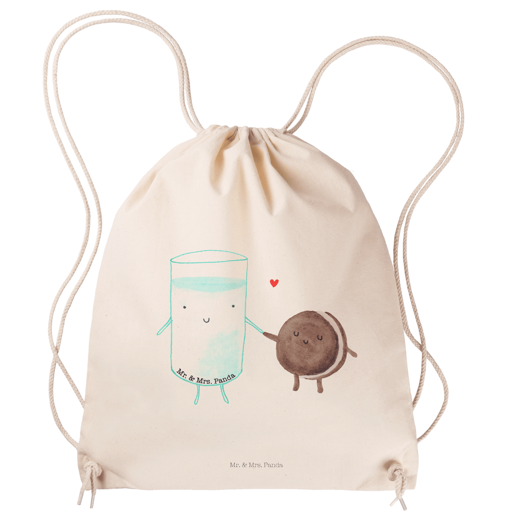 Sportbeutel Milch & Keks Turnbeutel, Beutel, Sporttasche, Tasche, Stoffbeutel, Tiermotive, Gute Laune, lustige Sprüche, Tiere, Milk, Cookie, Milch, Keks, Kekse, Kaffee, Einladung Frühstück, Motiv süß, romantisch, perfektes Paar