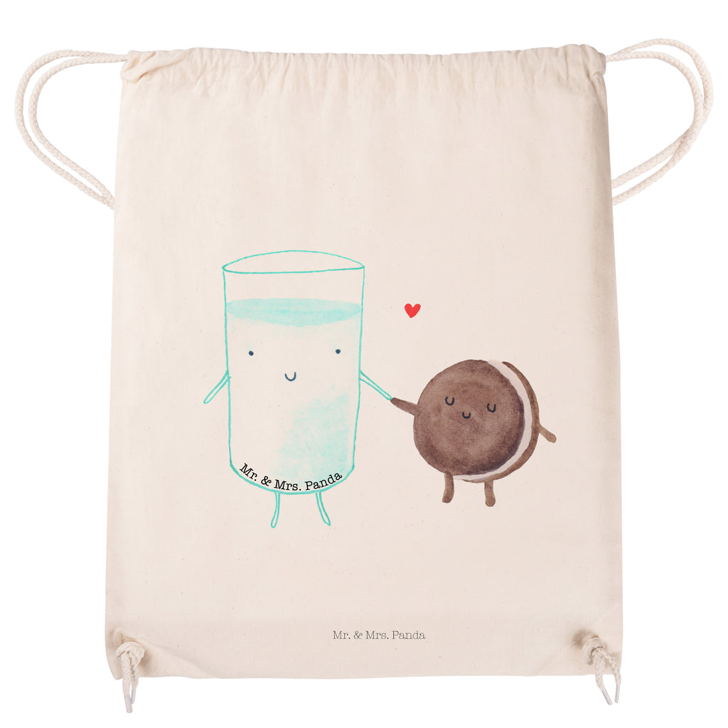 Sportbeutel Milch & Keks Turnbeutel, Beutel, Sporttasche, Tasche, Stoffbeutel, Tiermotive, Gute Laune, lustige Sprüche, Tiere, Milk, Cookie, Milch, Keks, Kekse, Kaffee, Einladung Frühstück, Motiv süß, romantisch, perfektes Paar