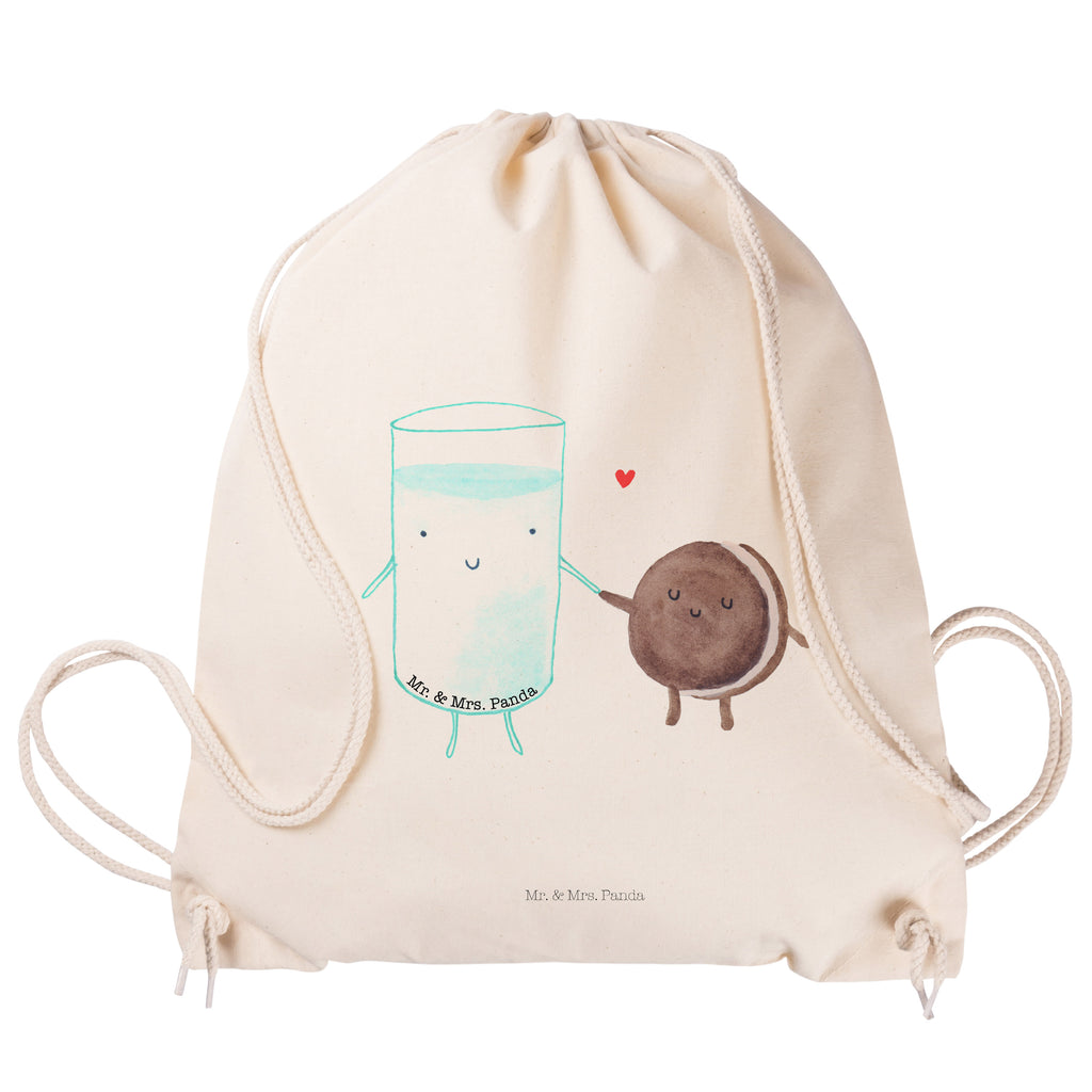 Sportbeutel Milch & Keks Turnbeutel, Beutel, Sporttasche, Tasche, Stoffbeutel, Tiermotive, Gute Laune, lustige Sprüche, Tiere, Milk, Cookie, Milch, Keks, Kekse, Kaffee, Einladung Frühstück, Motiv süß, romantisch, perfektes Paar