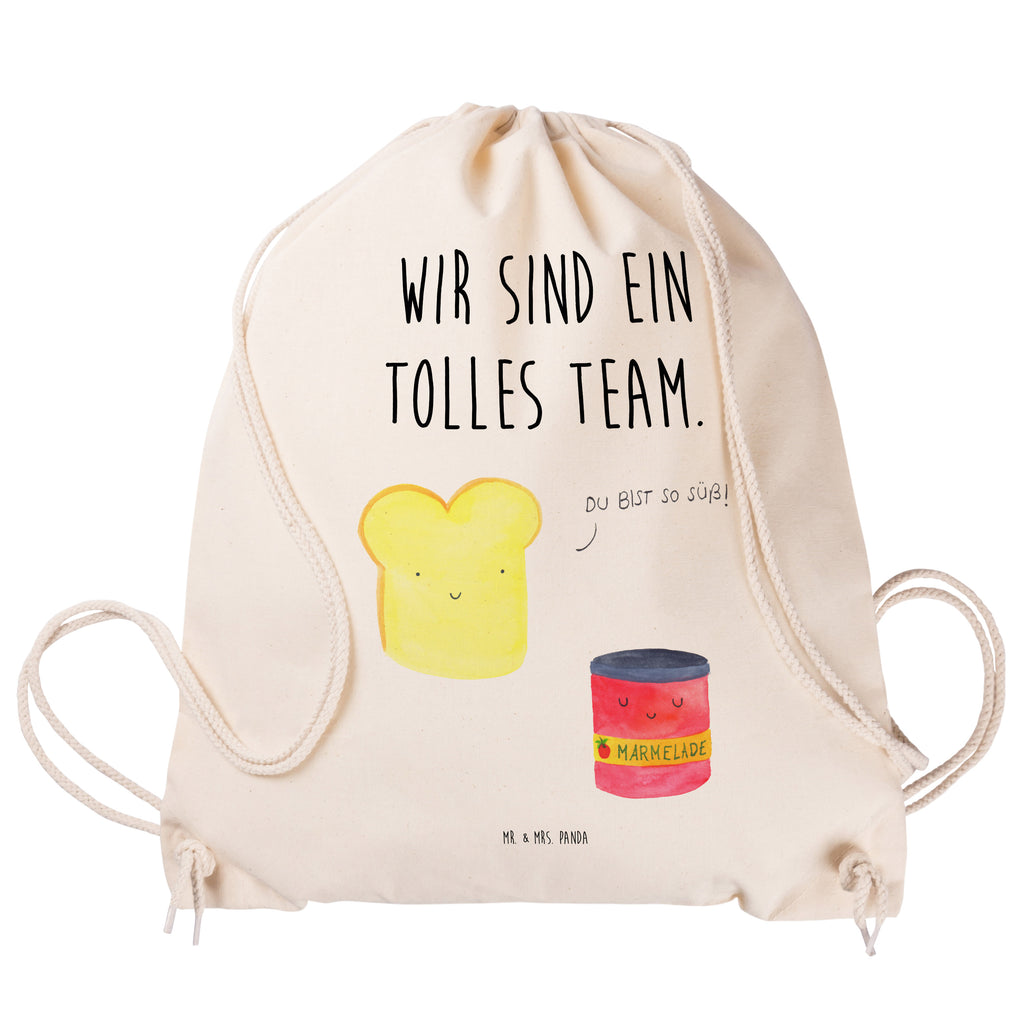Sportbeutel Toast & Marmelade Turnbeutel, Beutel, Sporttasche, Tasche, Stoffbeutel, Tiermotive, Gute Laune, lustige Sprüche, Tiere, Toast, Marmelade, Dreamteam, süße Postkarte, süß, Küche Deko, Küche Spruch, Frühstück Einladung, Brot, Toastbrot