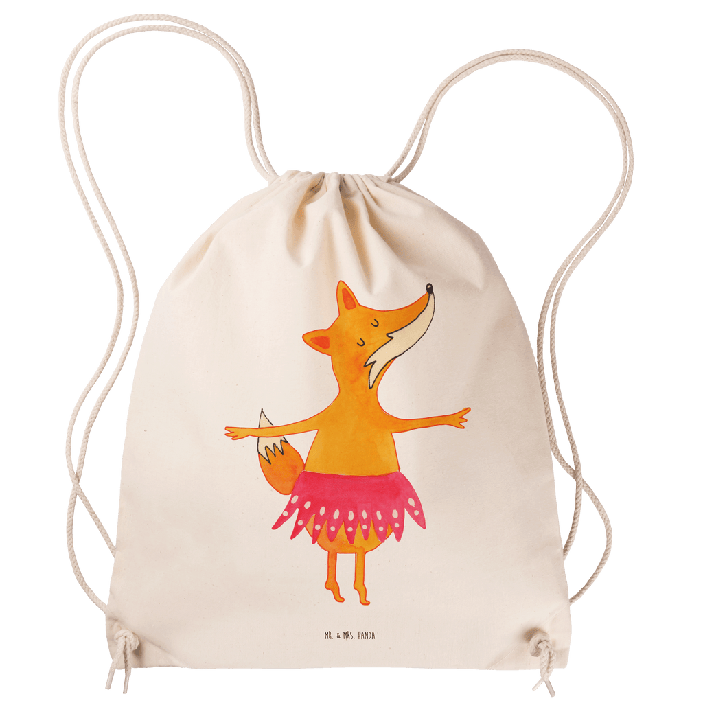 Sportbeutel Fuchs Ballerina Turnbeutel, Beutel, Sporttasche, Tasche, Stoffbeutel, Fuchs, Fuchs Spruch, Füchse, Füchsin, Ballerina, Ballett, Tänzerin, Tanzen, Party, Einladung, Geburtstag