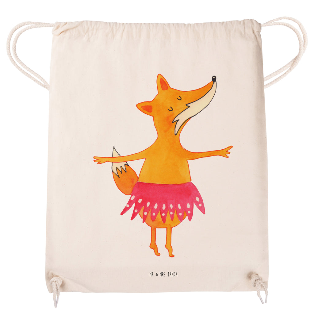 Sportbeutel Fuchs Ballerina Turnbeutel, Beutel, Sporttasche, Tasche, Stoffbeutel, Fuchs, Fuchs Spruch, Füchse, Füchsin, Ballerina, Ballett, Tänzerin, Tanzen, Party, Einladung, Geburtstag