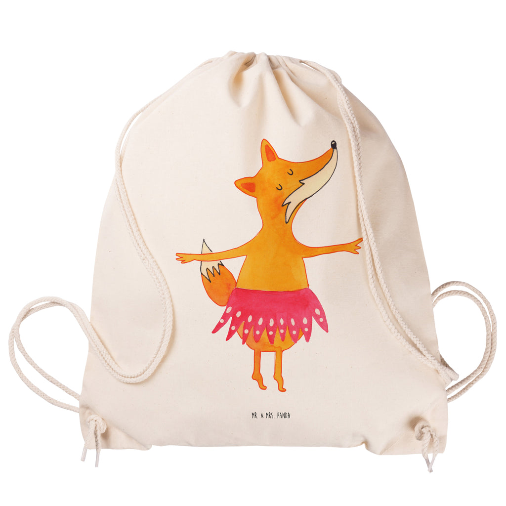Sportbeutel Fuchs Ballerina Turnbeutel, Beutel, Sporttasche, Tasche, Stoffbeutel, Fuchs, Fuchs Spruch, Füchse, Füchsin, Ballerina, Ballett, Tänzerin, Tanzen, Party, Einladung, Geburtstag