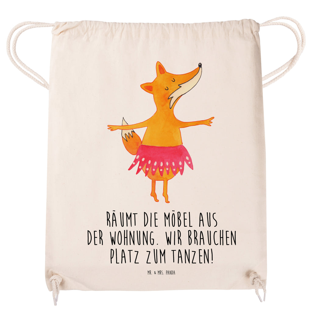 Sportbeutel Fuchs Ballerina Turnbeutel, Beutel, Sporttasche, Tasche, Stoffbeutel, Fuchs, Fuchs Spruch, Füchse, Füchsin, Ballerina, Ballett, Tänzerin, Tanzen, Party, Einladung, Geburtstag