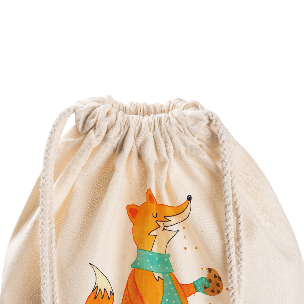 Sportbeutel Fuchs Keks Turnbeutel, Beutel, Sporttasche, Tasche, Stoffbeutel, Fuchs, Füchse, Backen Spruch, Kekse, Winter, Weihnachtszeit, Plätzchen, Liebe, Küche Deko