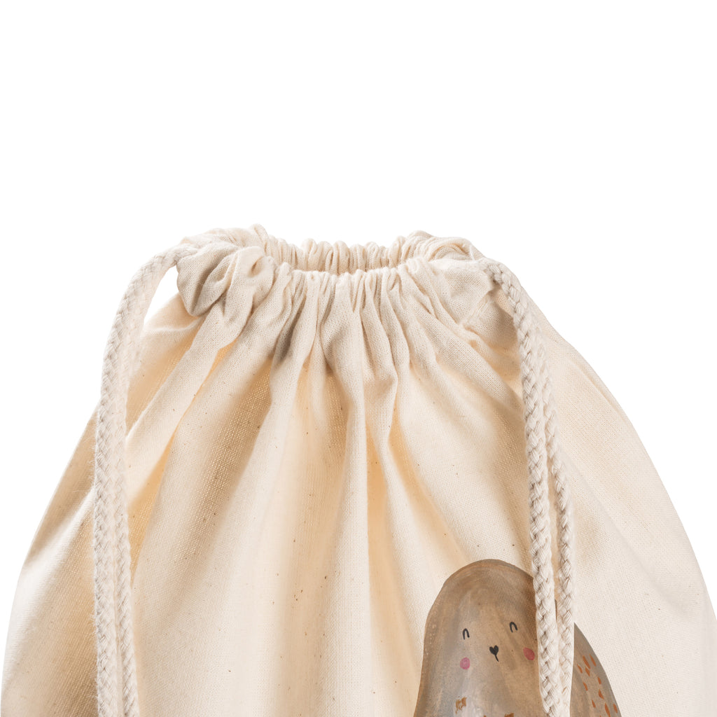 Sportbeutel Robbe lachend Turnbeutel, Beutel, Sporttasche, Tasche, Stoffbeutel, Tiermotive, Gute Laune, lustige Sprüche, Tiere, Robbe, Robben, Seehund, Strand, Meerestier, Ostsee, Nordsee