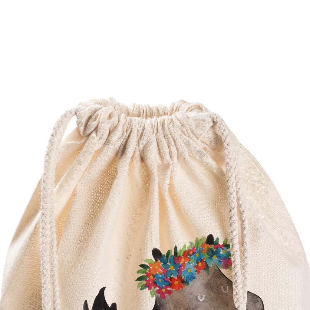 Sportbeutel Stinktier Blumenmaedchen Turnbeutel, Beutel, Sporttasche, Tasche, Stoffbeutel, Stinktier, Skunk, Wildtier, Raubtier, Stinker, Stinki, Yoga, Namaste, Lebe, Liebe, Lache