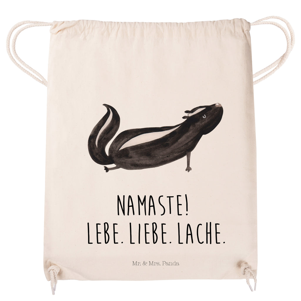 Sportbeutel Stinktier Yoga Turnbeutel, Beutel, Sporttasche, Tasche, Stoffbeutel, Stinktier, Skunk, Wildtier, Raubtier, Stinker, Stinki, Yoga, Namaste, Lebe, Liebe, Lache