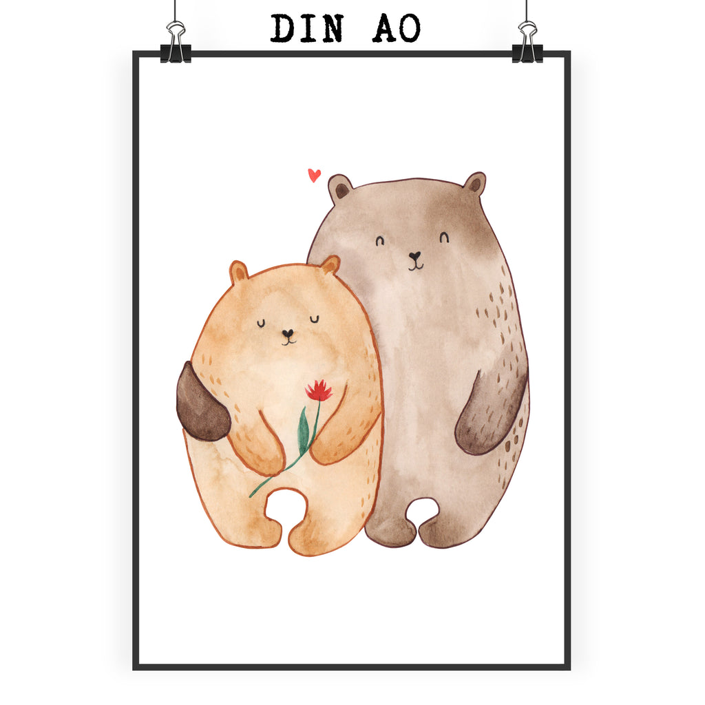 Poster Bären Liebe Poster, Wandposter, Bild, Wanddeko, Küchenposter, Kinderposter, Wanddeko Bild, Raumdekoration, Wanddekoration, Handgemaltes Poster, Mr. & Mrs. Panda Poster, Designposter, Kunstdruck, Posterdruck, Liebe, Partner, Freund, Freundin, Ehemann, Ehefrau, Heiraten, Verlobung, Heiratsantrag, Liebesgeschenk, Jahrestag, Hocheitstag, Verliebt, Verlobt, Verheiratet, Geschenk Freundin, Geschenk Freund, Liebesbeweis, Hochzeitstag, Geschenk Hochzeit, Bären, Bärchen, Bär