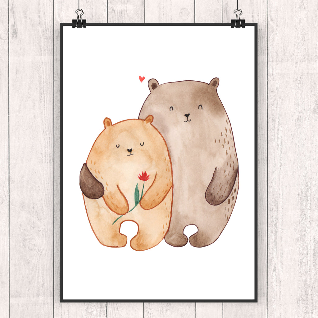 Poster Bären Liebe Poster, Wandposter, Bild, Wanddeko, Küchenposter, Kinderposter, Wanddeko Bild, Raumdekoration, Wanddekoration, Handgemaltes Poster, Mr. & Mrs. Panda Poster, Designposter, Kunstdruck, Posterdruck, Liebe, Partner, Freund, Freundin, Ehemann, Ehefrau, Heiraten, Verlobung, Heiratsantrag, Liebesgeschenk, Jahrestag, Hocheitstag, Verliebt, Verlobt, Verheiratet, Geschenk Freundin, Geschenk Freund, Liebesbeweis, Hochzeitstag, Geschenk Hochzeit, Bären, Bärchen, Bär