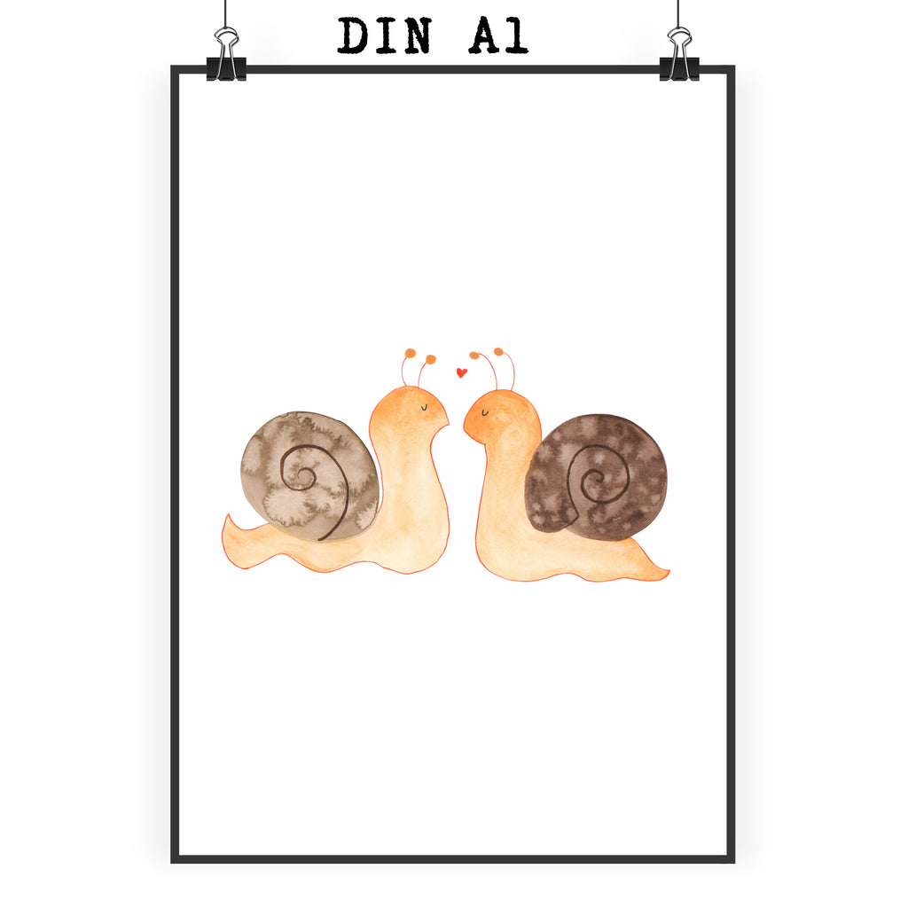 Poster Schnecken Liebe Poster, Wandposter, Bild, Wanddeko, Küchenposter, Kinderposter, Wanddeko Bild, Raumdekoration, Wanddekoration, Handgemaltes Poster, Mr. & Mrs. Panda Poster, Designposter, Kunstdruck, Posterdruck, Liebe, Partner, Freund, Freundin, Ehemann, Ehefrau, Heiraten, Verlobung, Heiratsantrag, Liebesgeschenk, Jahrestag, Hocheitstag