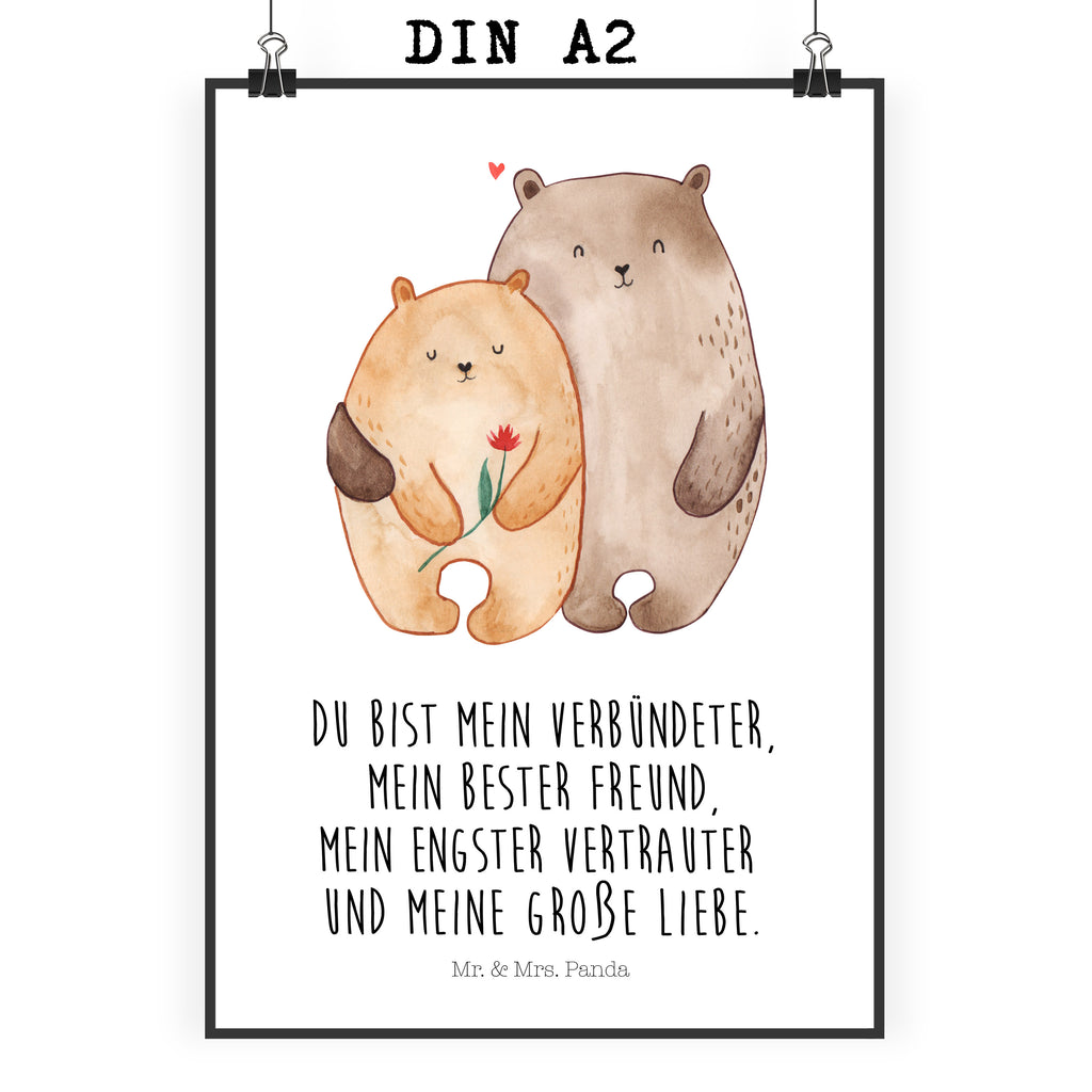Poster Bären Liebe Poster, Wandposter, Bild, Wanddeko, Küchenposter, Kinderposter, Wanddeko Bild, Raumdekoration, Wanddekoration, Handgemaltes Poster, Mr. & Mrs. Panda Poster, Designposter, Kunstdruck, Posterdruck, Liebe, Partner, Freund, Freundin, Ehemann, Ehefrau, Heiraten, Verlobung, Heiratsantrag, Liebesgeschenk, Jahrestag, Hocheitstag, Verliebt, Verlobt, Verheiratet, Geschenk Freundin, Geschenk Freund, Liebesbeweis, Hochzeitstag, Geschenk Hochzeit, Bären, Bärchen, Bär