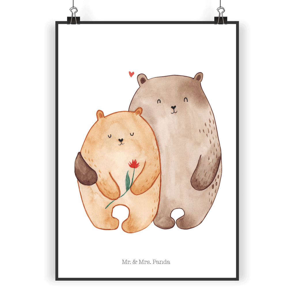 Poster Bären Liebe Poster, Wandposter, Bild, Wanddeko, Küchenposter, Kinderposter, Wanddeko Bild, Raumdekoration, Wanddekoration, Handgemaltes Poster, Mr. & Mrs. Panda Poster, Designposter, Kunstdruck, Posterdruck, Liebe, Partner, Freund, Freundin, Ehemann, Ehefrau, Heiraten, Verlobung, Heiratsantrag, Liebesgeschenk, Jahrestag, Hocheitstag, Verliebt, Verlobt, Verheiratet, Geschenk Freundin, Geschenk Freund, Liebesbeweis, Hochzeitstag, Geschenk Hochzeit, Bären, Bärchen, Bär