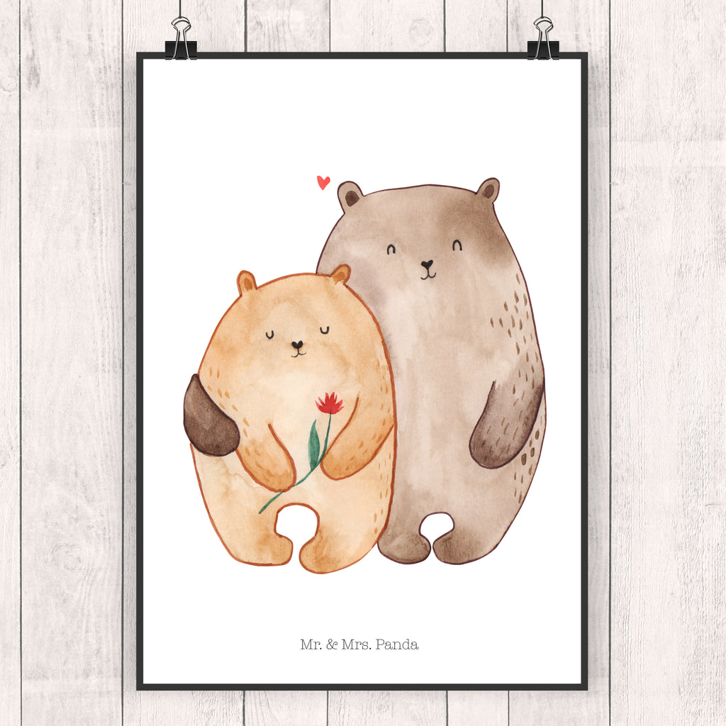 Poster Bären Liebe Poster, Wandposter, Bild, Wanddeko, Küchenposter, Kinderposter, Wanddeko Bild, Raumdekoration, Wanddekoration, Handgemaltes Poster, Mr. & Mrs. Panda Poster, Designposter, Kunstdruck, Posterdruck, Liebe, Partner, Freund, Freundin, Ehemann, Ehefrau, Heiraten, Verlobung, Heiratsantrag, Liebesgeschenk, Jahrestag, Hocheitstag, Verliebt, Verlobt, Verheiratet, Geschenk Freundin, Geschenk Freund, Liebesbeweis, Hochzeitstag, Geschenk Hochzeit, Bären, Bärchen, Bär