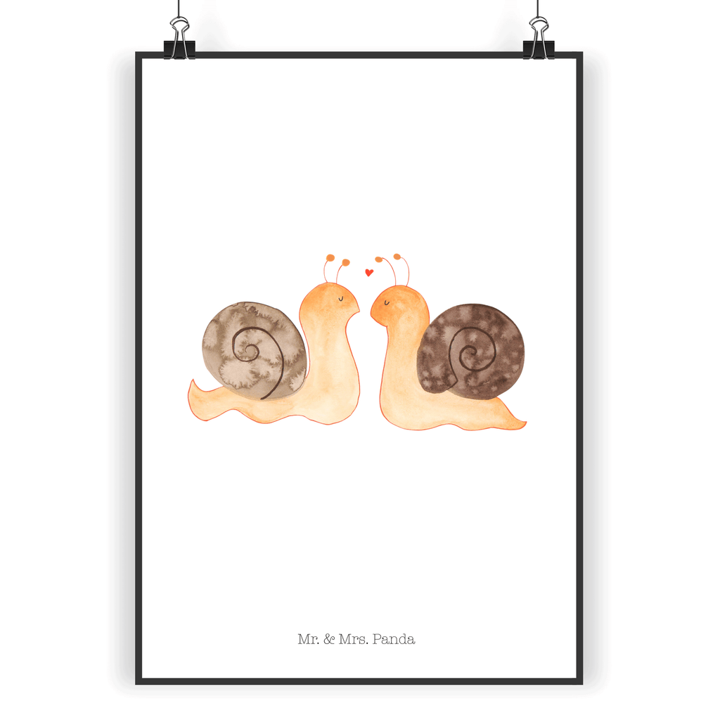 Poster Schnecken Liebe Poster, Wandposter, Bild, Wanddeko, Küchenposter, Kinderposter, Wanddeko Bild, Raumdekoration, Wanddekoration, Handgemaltes Poster, Mr. & Mrs. Panda Poster, Designposter, Kunstdruck, Posterdruck, Liebe, Partner, Freund, Freundin, Ehemann, Ehefrau, Heiraten, Verlobung, Heiratsantrag, Liebesgeschenk, Jahrestag, Hocheitstag