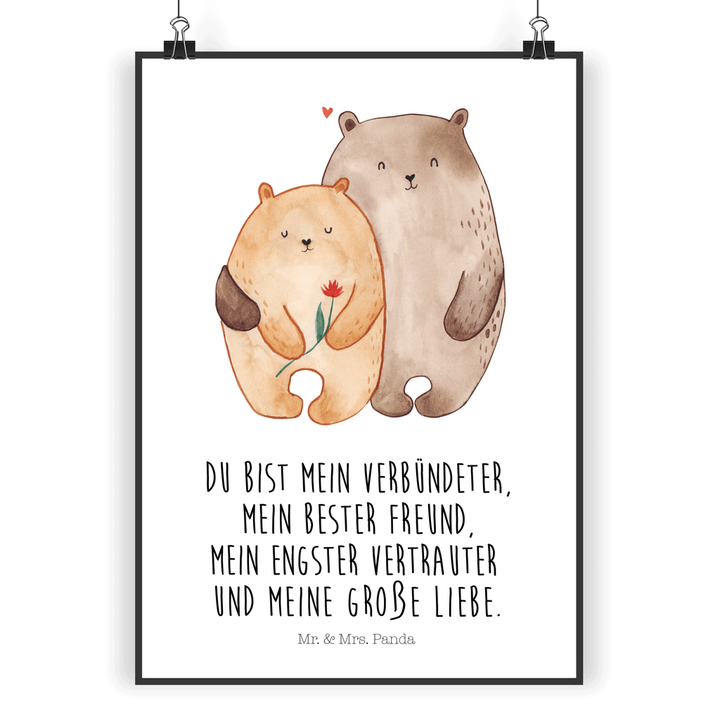Poster Bären Liebe Poster, Wandposter, Bild, Wanddeko, Küchenposter, Kinderposter, Wanddeko Bild, Raumdekoration, Wanddekoration, Handgemaltes Poster, Mr. & Mrs. Panda Poster, Designposter, Kunstdruck, Posterdruck, Liebe, Partner, Freund, Freundin, Ehemann, Ehefrau, Heiraten, Verlobung, Heiratsantrag, Liebesgeschenk, Jahrestag, Hocheitstag, Verliebt, Verlobt, Verheiratet, Geschenk Freundin, Geschenk Freund, Liebesbeweis, Hochzeitstag, Geschenk Hochzeit, Bären, Bärchen, Bär