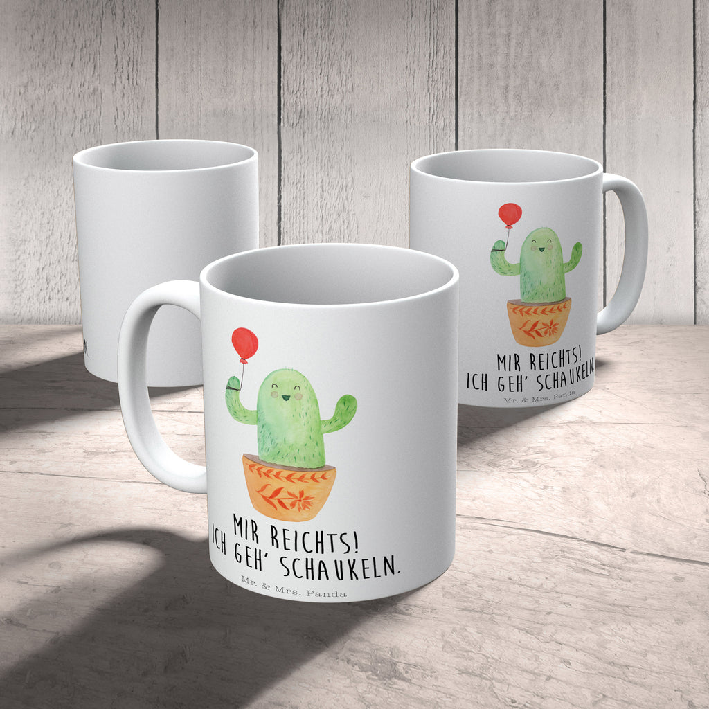 Tasse Kaktus Luftballon Kaktus, Kakteen, Luftballon, Neustart, Freude, Büro, Stress, Büroalltag, Freundin, Freund, Ausbildung, Prüfung, Becher, Kaffeetasse, Kaffeebecher, Tee, Frühstück, Büro  Kaktus, Kakteen