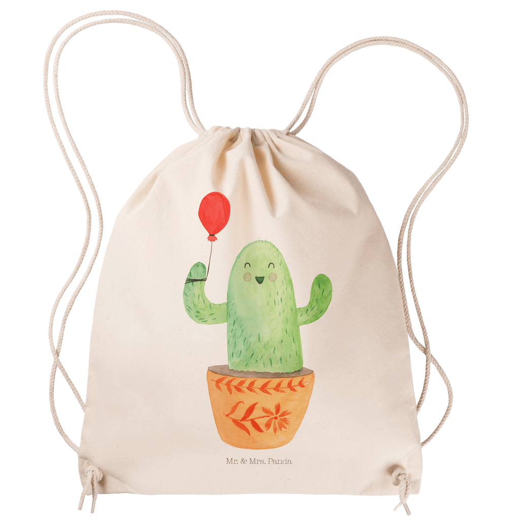 Sportbeutel Kaktus Luftballon Turnbeutel, Beutel, Sporttasche, Tasche, Stoffbeutel, Kaktus, Kakteen, Luftballon, Neustart, Freude, Büro, Stress, Büroalltag, Freundin, Freund, Ausbildung, Prüfung