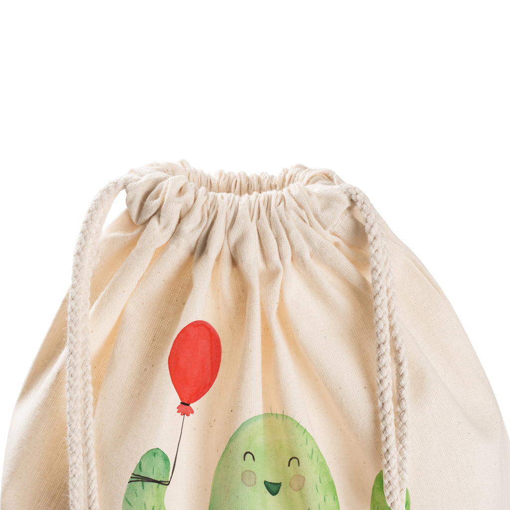 Sportbeutel Kaktus Luftballon Turnbeutel, Beutel, Sporttasche, Tasche, Stoffbeutel, Kaktus, Kakteen, Luftballon, Neustart, Freude, Büro, Stress, Büroalltag, Freundin, Freund, Ausbildung, Prüfung