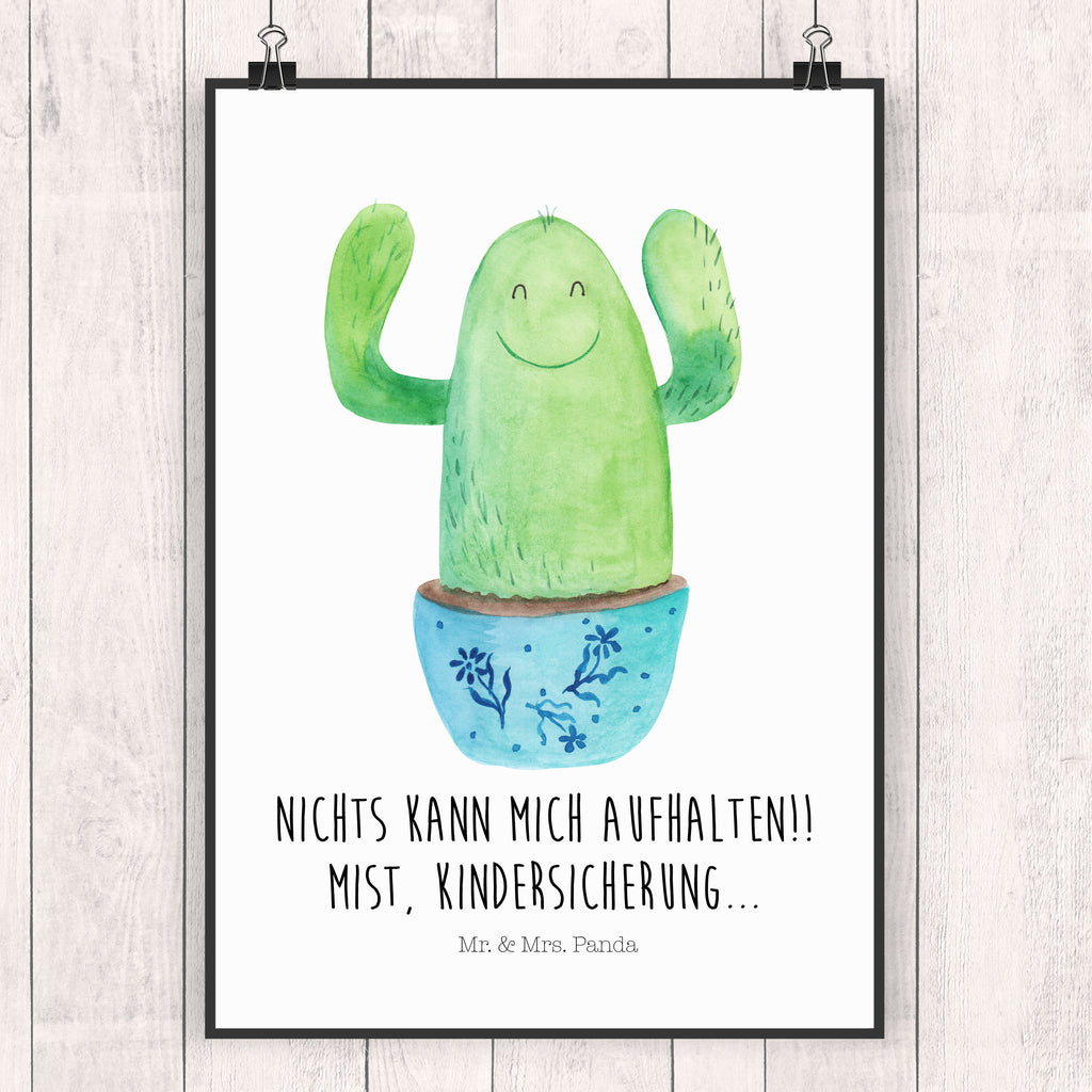 Poster Kaktus Happy Poster, Wandposter, Bild, Wanddeko, Küchenposter, Kinderposter, Wanddeko Bild, Raumdekoration, Wanddekoration, Handgemaltes Poster, Mr. & Mrs. Panda Poster, Designposter, Kunstdruck, Posterdruck, Kaktus, Kakteen, Motivation, Spruch, lustig, Kindersicherung, Neustart, Büro, Büroalltag, Kollege, Kollegin, Freundin, Mutter, Familie, Ausbildung