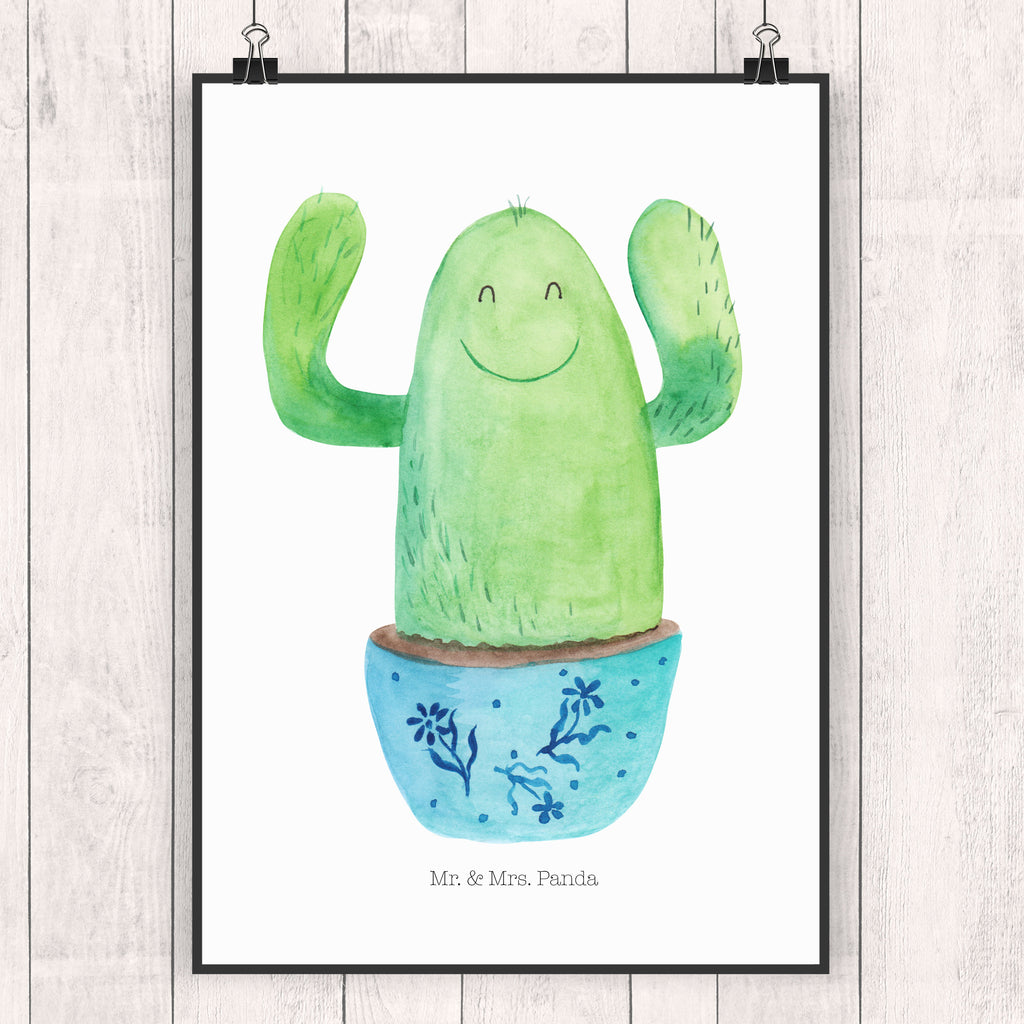Poster Kaktus Happy Poster, Wandposter, Bild, Wanddeko, Küchenposter, Kinderposter, Wanddeko Bild, Raumdekoration, Wanddekoration, Handgemaltes Poster, Mr. & Mrs. Panda Poster, Designposter, Kunstdruck, Posterdruck, Kaktus, Kakteen, Motivation, Spruch, lustig, Kindersicherung, Neustart, Büro, Büroalltag, Kollege, Kollegin, Freundin, Mutter, Familie, Ausbildung