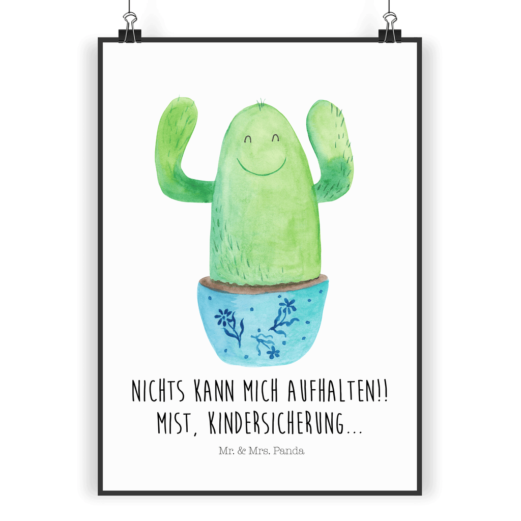 Poster Kaktus Happy Poster, Wandposter, Bild, Wanddeko, Küchenposter, Kinderposter, Wanddeko Bild, Raumdekoration, Wanddekoration, Handgemaltes Poster, Mr. & Mrs. Panda Poster, Designposter, Kunstdruck, Posterdruck, Kaktus, Kakteen, Motivation, Spruch, lustig, Kindersicherung, Neustart, Büro, Büroalltag, Kollege, Kollegin, Freundin, Mutter, Familie, Ausbildung