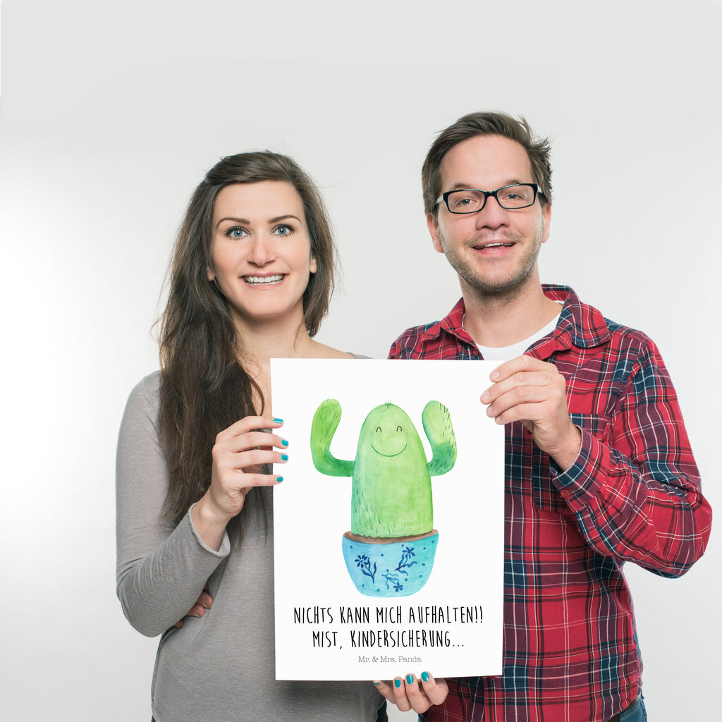 Poster Kaktus Happy Poster, Wandposter, Bild, Wanddeko, Küchenposter, Kinderposter, Wanddeko Bild, Raumdekoration, Wanddekoration, Handgemaltes Poster, Mr. & Mrs. Panda Poster, Designposter, Kunstdruck, Posterdruck, Kaktus, Kakteen, Motivation, Spruch, lustig, Kindersicherung, Neustart, Büro, Büroalltag, Kollege, Kollegin, Freundin, Mutter, Familie, Ausbildung