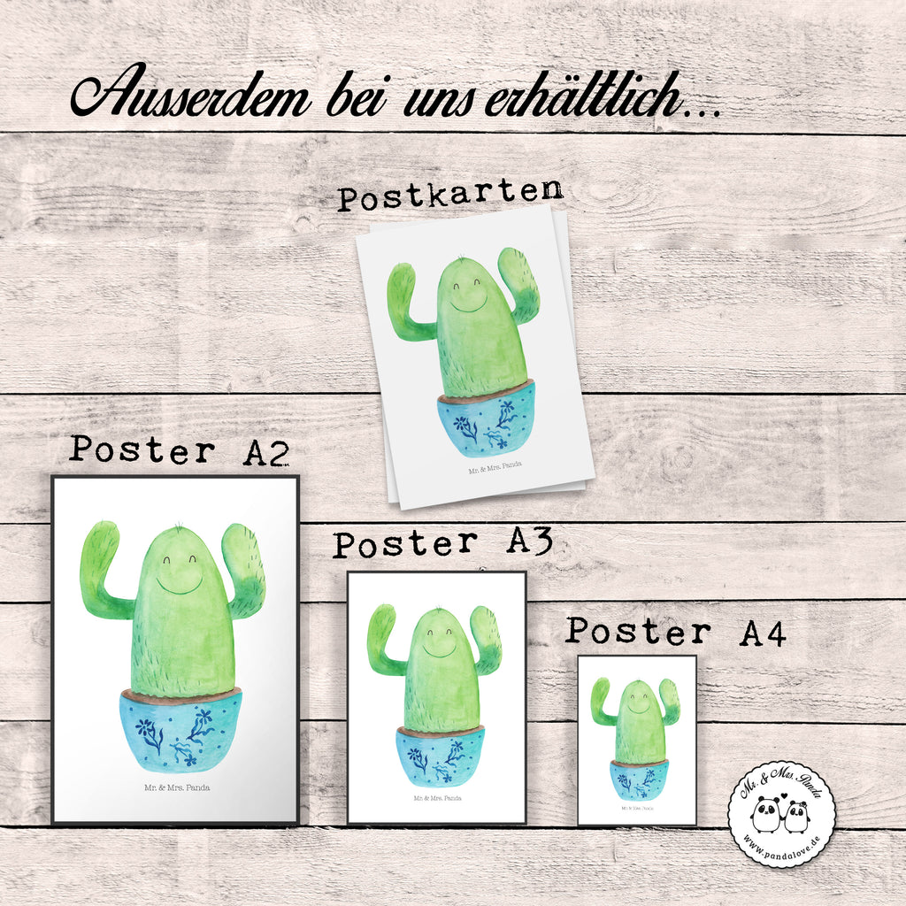 Poster Kaktus Happy Poster, Wandposter, Bild, Wanddeko, Küchenposter, Kinderposter, Wanddeko Bild, Raumdekoration, Wanddekoration, Handgemaltes Poster, Mr. & Mrs. Panda Poster, Designposter, Kunstdruck, Posterdruck, Kaktus, Kakteen, Motivation, Spruch, lustig, Kindersicherung, Neustart, Büro, Büroalltag, Kollege, Kollegin, Freundin, Mutter, Familie, Ausbildung