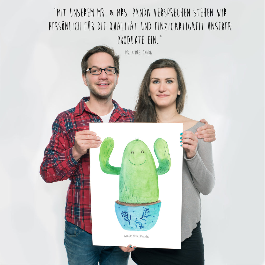 Poster Kaktus Happy Poster, Wandposter, Bild, Wanddeko, Küchenposter, Kinderposter, Wanddeko Bild, Raumdekoration, Wanddekoration, Handgemaltes Poster, Mr. & Mrs. Panda Poster, Designposter, Kunstdruck, Posterdruck, Kaktus, Kakteen, Motivation, Spruch, lustig, Kindersicherung, Neustart, Büro, Büroalltag, Kollege, Kollegin, Freundin, Mutter, Familie, Ausbildung