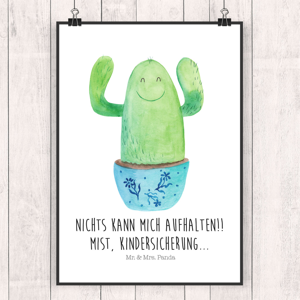 Poster Kaktus Happy Poster, Wandposter, Bild, Wanddeko, Küchenposter, Kinderposter, Wanddeko Bild, Raumdekoration, Wanddekoration, Handgemaltes Poster, Mr. & Mrs. Panda Poster, Designposter, Kunstdruck, Posterdruck, Kaktus, Kakteen, Motivation, Spruch, lustig, Kindersicherung, Neustart, Büro, Büroalltag, Kollege, Kollegin, Freundin, Mutter, Familie, Ausbildung