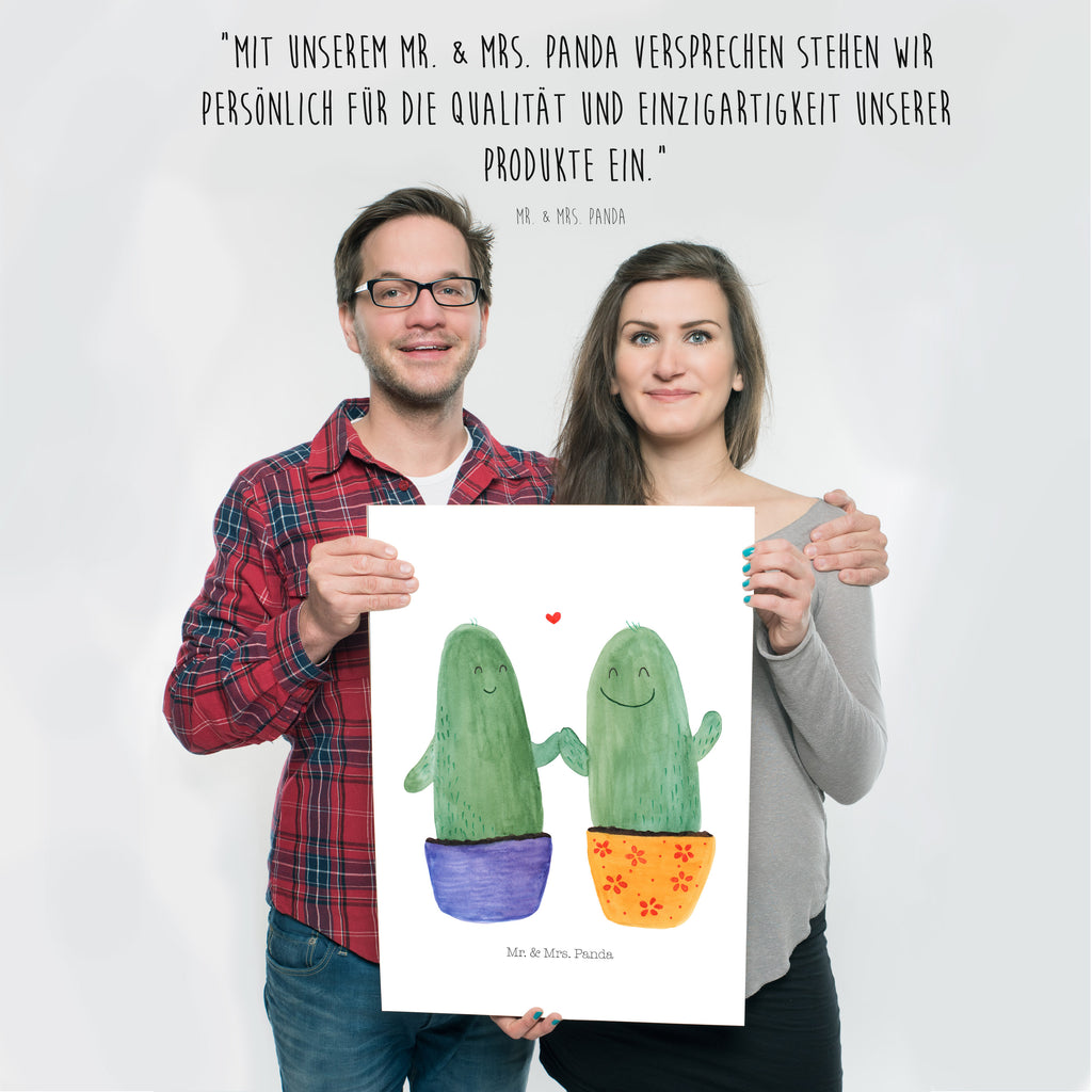 Poster Kaktus Liebe Poster, Wandposter, Bild, Wanddeko, Küchenposter, Kinderposter, Wanddeko Bild, Raumdekoration, Wanddekoration, Handgemaltes Poster, Mr. & Mrs. Panda Poster, Designposter, Kunstdruck, Posterdruck, Kaktus, Kakteen, Liebe, Liebesbeweis, Liebesbotschaft, Liebesnachricht, Love, Kaktusliebe, Paar, Pärchen, Trennung, Streit, Versöhnung, Freundschaft, Verlobung, Hochzeit
