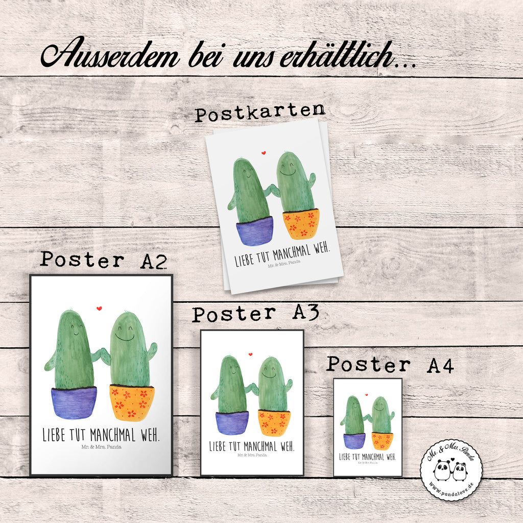 Poster Kaktus Liebe Poster, Wandposter, Bild, Wanddeko, Küchenposter, Kinderposter, Wanddeko Bild, Raumdekoration, Wanddekoration, Handgemaltes Poster, Mr. & Mrs. Panda Poster, Designposter, Kunstdruck, Posterdruck, Kaktus, Kakteen, Liebe, Liebesbeweis, Liebesbotschaft, Liebesnachricht, Love, Kaktusliebe, Paar, Pärchen, Trennung, Streit, Versöhnung, Freundschaft, Verlobung, Hochzeit