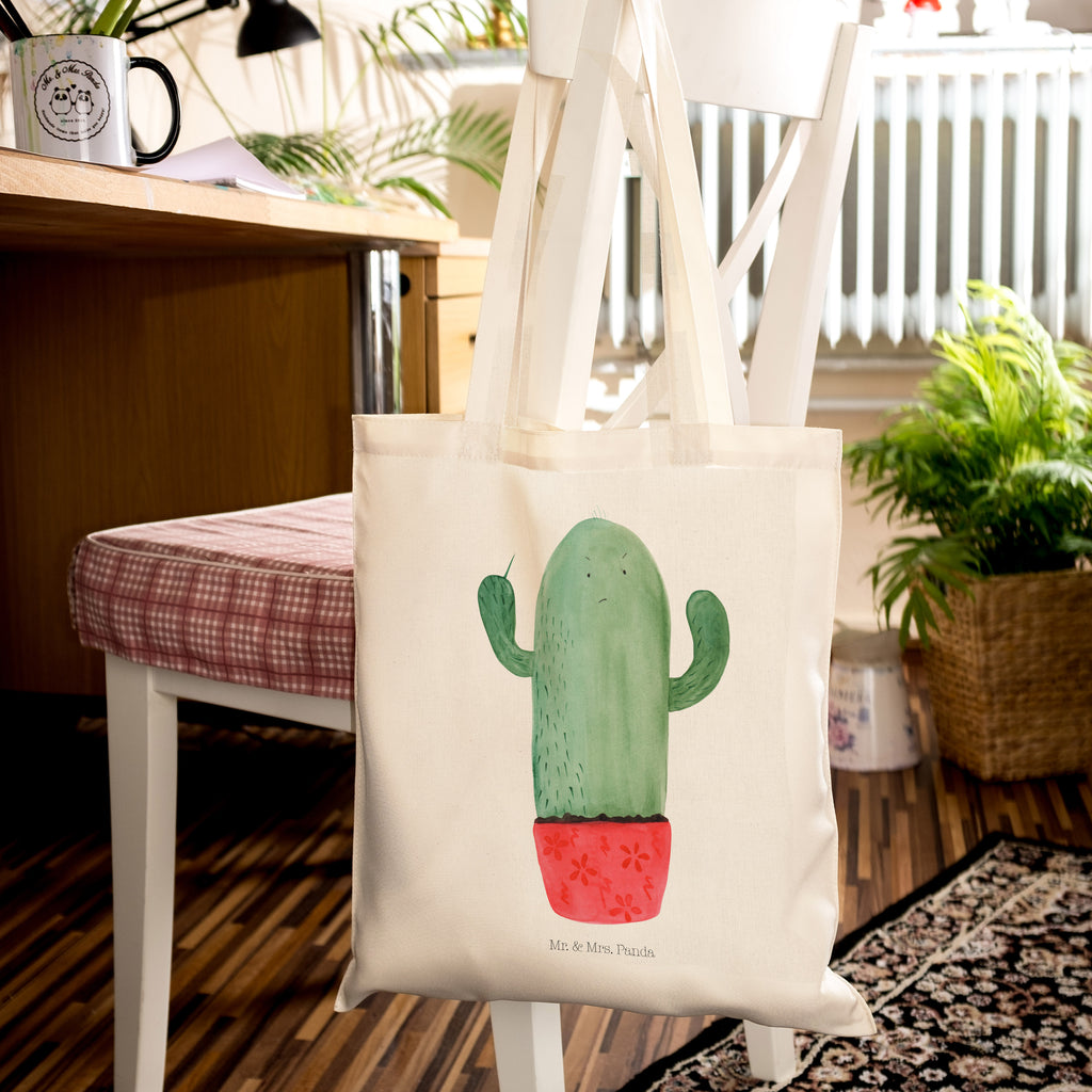 Tragetasche Kaktus wütend Beuteltasche, Beutel, Einkaufstasche, Jutebeutel, Stoffbeutel, Kaktus, Kakteen, ärgern, Büro, Schule, Büroalltag, Chefin, Kollege, Kollegin, wütend
