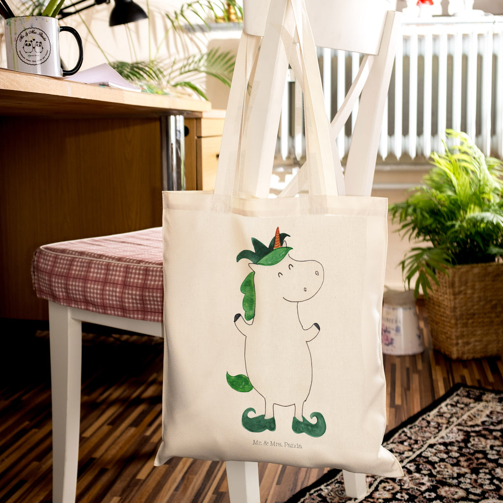 Tragetasche Einhorn Joker Beuteltasche, Beutel, Einkaufstasche, Jutebeutel, Stoffbeutel, Einhorn, Einhörner, Einhorn Deko, Pegasus, Unicorn, Hofnarr, Kasper, Gaukler, Mittelalter