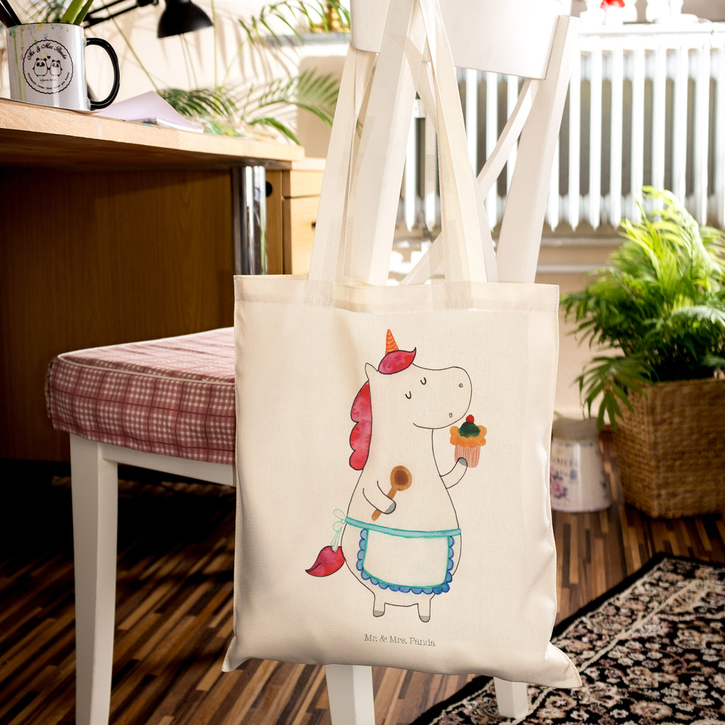 Tragetasche Einhorn Küchenfee Beuteltasche, Beutel, Einkaufstasche, Jutebeutel, Stoffbeutel, Einhorn, Einhörner, Einhorn Deko, Pegasus, Unicorn, backen, Muffin, Motivation, Träumer, träumen, Bäckerin, Hobbykoch, Koch, Torte, Kuchen