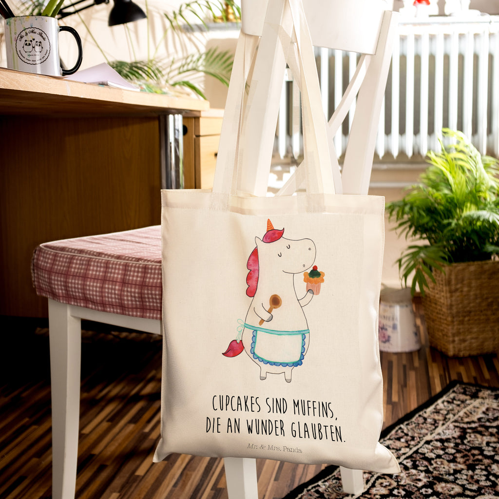 Tragetasche Einhorn Küchenfee Beuteltasche, Beutel, Einkaufstasche, Jutebeutel, Stoffbeutel, Einhorn, Einhörner, Einhorn Deko, Pegasus, Unicorn, backen, Muffin, Motivation, Träumer, träumen, Bäckerin, Hobbykoch, Koch, Torte, Kuchen