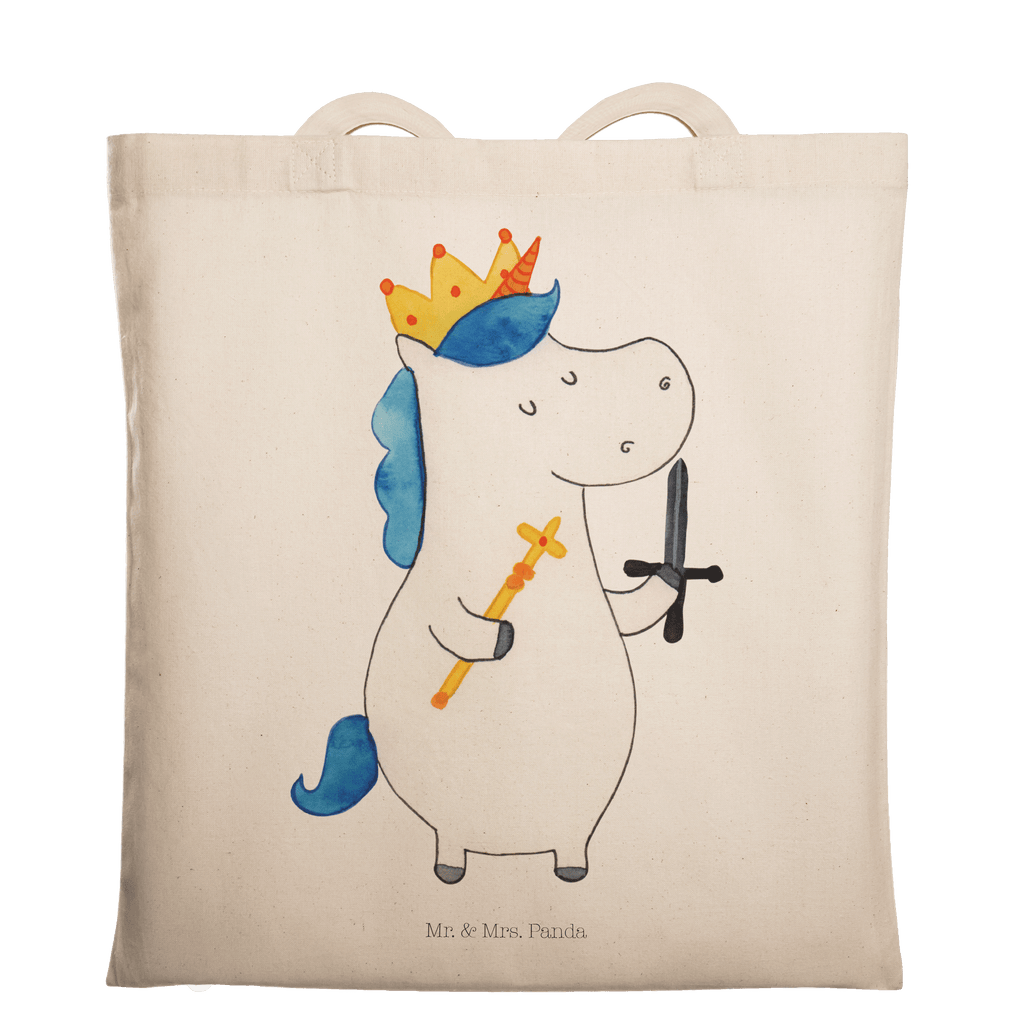 Tragetasche Einhorn König mit Schwert Beuteltasche, Beutel, Einkaufstasche, Jutebeutel, Stoffbeutel, Einhorn, Einhörner, Einhorn Deko, Pegasus, Unicorn, König, Ritter, Mittelalter