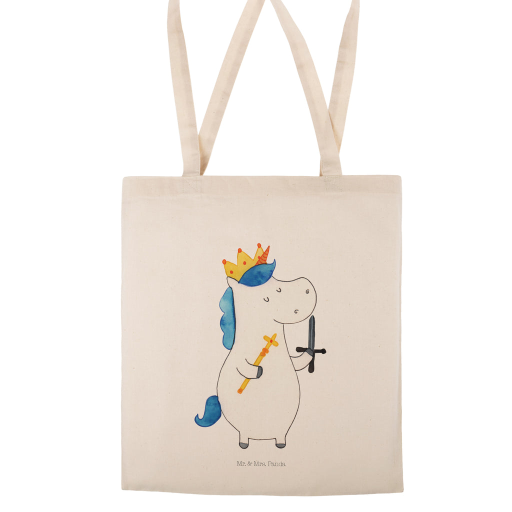 Tragetasche Einhorn König mit Schwert Beuteltasche, Beutel, Einkaufstasche, Jutebeutel, Stoffbeutel, Einhorn, Einhörner, Einhorn Deko, Pegasus, Unicorn, König, Ritter, Mittelalter