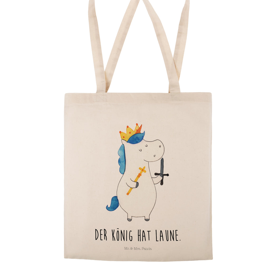 Tragetasche Einhorn König mit Schwert Beuteltasche, Beutel, Einkaufstasche, Jutebeutel, Stoffbeutel, Einhorn, Einhörner, Einhorn Deko, Pegasus, Unicorn, König, Ritter, Mittelalter